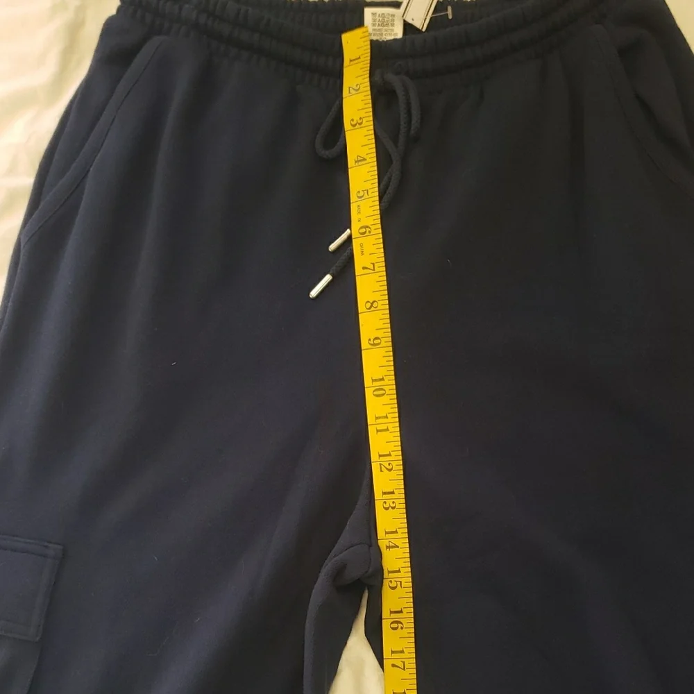 NWT TALL girl Friendly PINK Victoria's Secret Navy Drawstring Pants - Picture 14 of 17